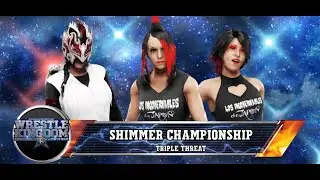 Yamashita vs. Matsuda vs. Satoru Yamamoto for the Shimmer Championship