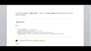 🚫 Fix JSON Syntax Error in Appium Desired Capabilities | Trailing Comma Issue Explained!