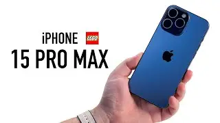 Unpacking LEGO iPhone 15 Pro Max Blue Titanium