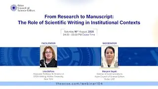 From Research to Manuscript: The Role of Scientific Writing in Institutional Contexts | ACSE Webinar