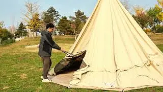 Step by-Step Guide: Setting Up NEW KingCamp KHAN C 4 Season Bell Tent | Luxury Camping Made Easy!