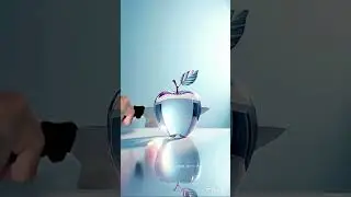 Cutting a Crystal Apple 🍎✨ | Most Satisfying Video Ever | #Shorts