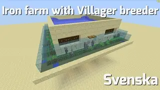 Minecraft 1.12 Automatic Iron Farm With Villager breeder (Iron Golem Farm) (Svenska)
