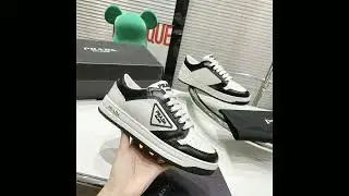Prada District low-Top Leather Trainers Shoes-S-PRA-DLTL-BK