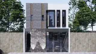 Plano de Casa de 7 X 15 ESTILO INDUSTRIAL / House Plans 7 X 15 INDUSTRIAL STYLE / Rumah 7 X 15