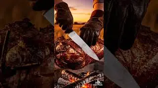 American BBQ Goat Roast 🐐 | Texas Ranch Hickory Smoke Feast | Smart Foods ASMR 🔥