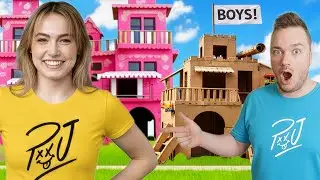 New Girl Kicked  Papa Jake Out Of BOX FORT City! 7 Day ADVENTURE!