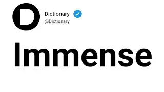 Immense Meaning In English