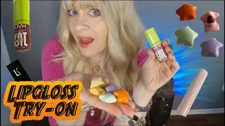 ASMR Lipgloss Haul Try On
