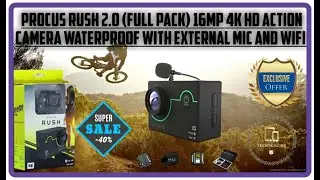 #camara #PROCUS Rush 2.0 (Full Pack) 16MP 4K HD Action Camera Waterproof with External Mic and WiFi
