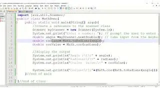 Math.cos(double a) method in Java.