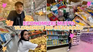 COMPRAS MENSAIS NO ATACADÃO|PRIMEIRA COMPRA DO ANO |VLOGANDO NO MERCADO COM O MARIDO|VIRTUOSA DO LAR