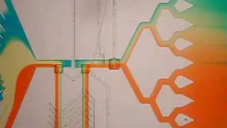 Microfluidic device with microvalves (mixer area) [Folch lab]