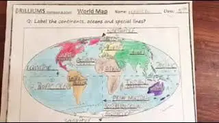 class 5 | world map 🌏 | social studies | brilliums montessori and school