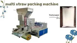 Bulk straw packing machine with coated paper
