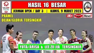 Hasil Jerman Open 2023 Hari Ini Day 3 ~ PRAMEL & DEJAN/GLORIA Tersingkir Di Babak 16 Besar