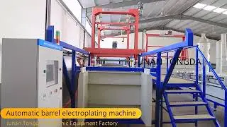 Automatic barrel zinc nickel copper plating machine with PLC program