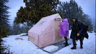ARABAMIZ KARA SAPLANDI ! - SOBALI ÇADIR İLE KAR KAMPI ❄️