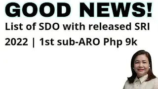 Good news! List of SDOs with released SRI 2022/ 1st sub-ARO 9,000.