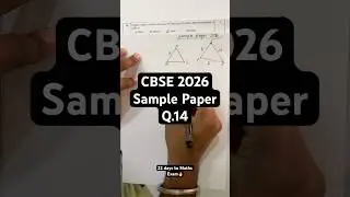 CBSE Sample Paper 2026 🔥 MCQ Q14 | Similar Triangles | Class 10 Maths