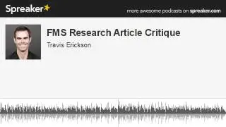 FMS Research Article Critique (made with Spreaker)