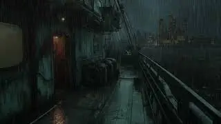 DEEP Healing Sleeping In the Old Boat During Heavy Rain Storm& Thunder | Waves Sounds for Relaxation