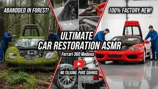 Car Restoration ASMR Transformation | Abandoned Ferrari 360 Modena | Fast Fix ASMR | 4K Video
