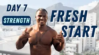 Day 7: HOME workout for STRENGTH - 3 exercises | 4K #freshstart