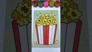 Popcorn Sand Art 🍿🎨 So Satisfying to Watch ✨ #shorts