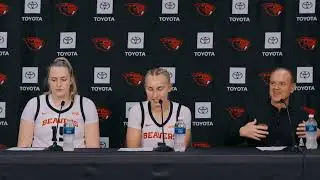 Kennedie Shuler, Lizzy Williamson, Scott Rueck | Oregon State WBB Postgame vs. San Diego
