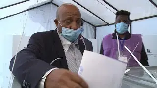 Ethiopian opposition leader Berhanu Nega votes in elections | AFP