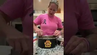 Adding water to dry dog food
