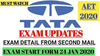 TATA STEEL II AET EXAM PROCEDURE AND METHODS II 2020