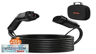 VEVOR EV Charger Extension Cable 32Amp 40 ft J1772 Extension Cord Compatible