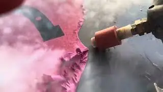 Optima Steamer removes old Wrap from Tesla