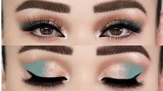Teal Gold Eyeshadow Glam