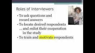 Interviewer's Role in Survey Research
