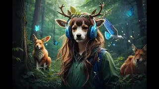 Lofi Beast - #Enchanted Forest: Magical Creatures Grooving to Music with Headphones!