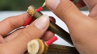 Cara Mudah Membuat kreatifitas ketapel dari Bambu