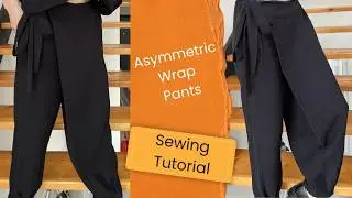 How to Sew Asymmetric Wrap Pants | Elegant & Flattering Design