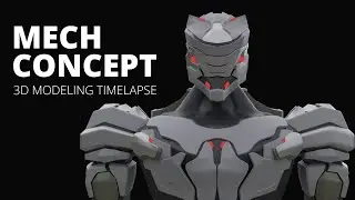 Mech Concept - Blender 3D modeling timelapse
