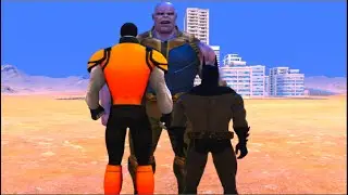 Thanos vs Colossus and BatMan (Marvel vs Dc)