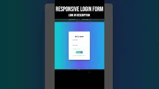 Responsive Login Form with React & Tailwind #react #tailwindcss #reactfrontend #webdevelopment #web