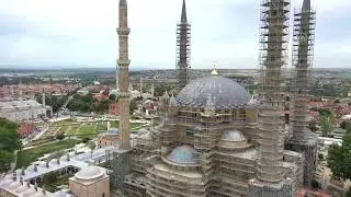 The main dome restoration works in the Selimiye Mosque have been completed