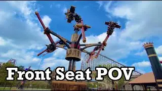 Dare Devil Dive Flying Machines Front POV Six Flags Fiesta Texas New For 2020/2021 *My First Ride*