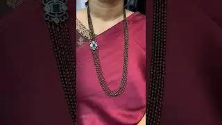 new looking💝 2models of 🖤black beads with side pendant+trendy long haram❤️ with locket 👌subscribe