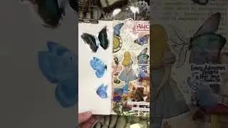 Art Journal │ Alice in Wonderland Part 1 &ldquo;Alice in theGarden&rdquo; 🐇🌹 #shorts #scrapbooking
