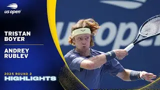 Tristan Boyer vs. Andrey Rublev Highlights | 2025 US Open Round 2