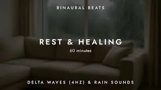 0.5Hz Delta Waves for Rest & Healing – Binaural Beats & Rain Sounds | Recovery & Restoration
