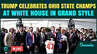 LIVE: Trump Welcomes Ohio State Champs as JD Vance Drops Trophy in Front of Crowd